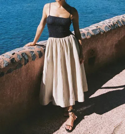 Ciao Lucia Mael Dress Oatmeal Linen In White