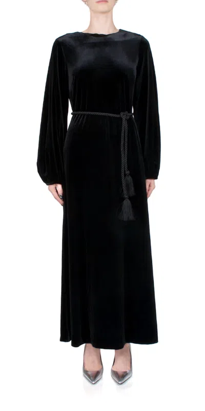 Ciao Lucia Magdalena Dress In Black Velvet