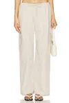 Ciao Lucia Marceau Pant In Oatmeal In White