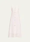 Ciao Lucia Marta Embroidered Midi Dress In White