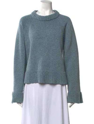 Pre-owned Ciao Lucia Merino Wool Crew Neck Sweater In Blue