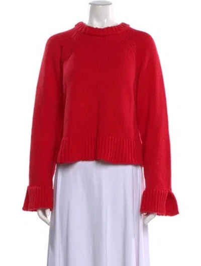 Pre-owned Ciao Lucia Merino Wool Crew Neck Sweater In Red
