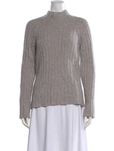 Pre-owned Ciao Lucia Merino Wool Mock Neck Sweater In Purple