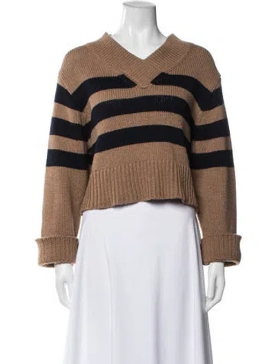 Pre-owned Ciao Lucia Merino Wool Striped Sweater In Multi