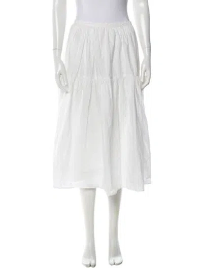 Pre-owned Ciao Lucia Midi Length Skirt In White