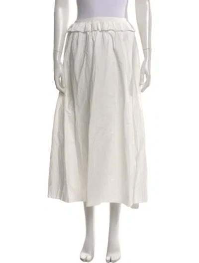 Pre-owned Ciao Lucia Midi Length Skirt In White