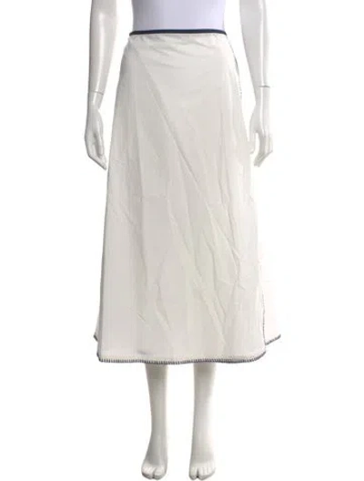 Pre-owned Ciao Lucia Midi Length Skirt In White