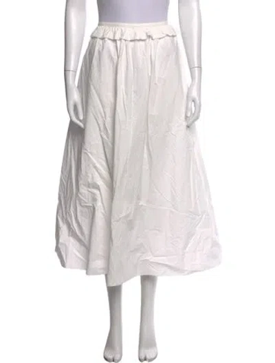 Pre-owned Ciao Lucia Midi Length Skirt In White