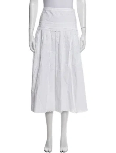 Pre-owned Ciao Lucia Midi Length Skirt In White