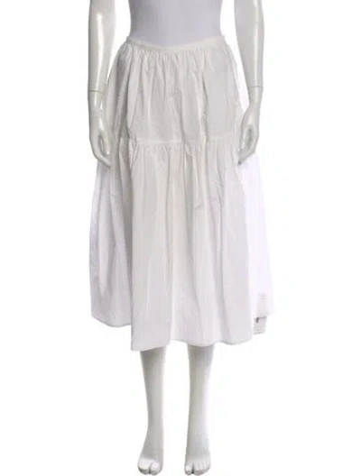 Pre-owned Ciao Lucia Midi Length Skirt In White