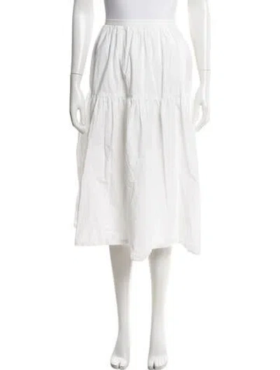 Pre-owned Ciao Lucia Midi Length Skirt In White