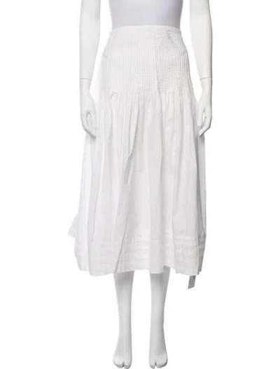 Pre-owned Ciao Lucia Midi Length Skirt In White
