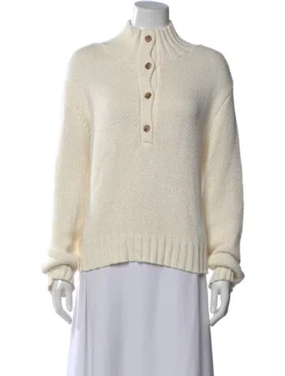 Pre-owned Ciao Lucia Mock Neck Sweater In Neutral