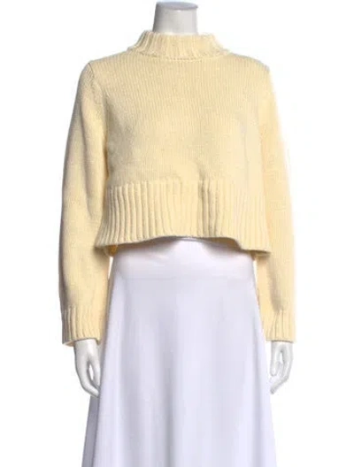 Pre-owned Ciao Lucia Mock Neck Sweater In Neutral