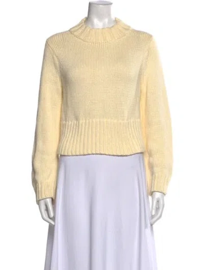 Pre-owned Ciao Lucia Mock Neck Sweater In Neutrals