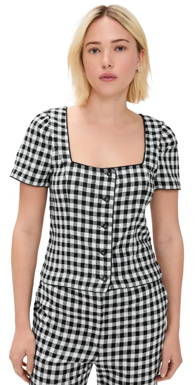 Ciao Lucia Nadia Top Gingham In Multi