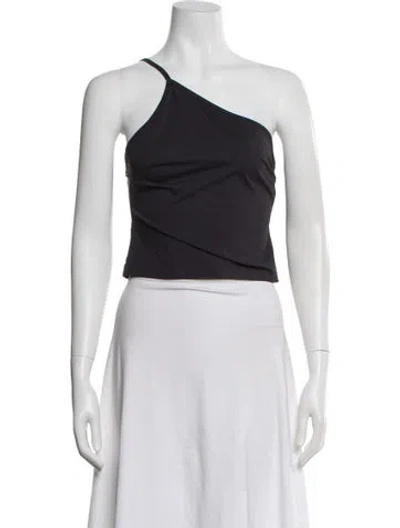 Pre-owned Ciao Lucia One-shoulder Sleeveless Top In Black