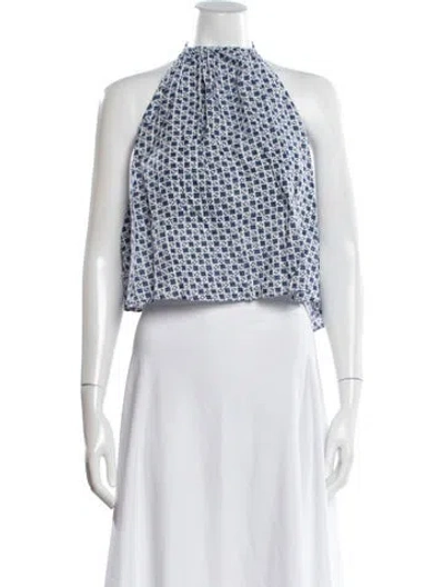 Pre-owned Ciao Lucia Patterned Halterneck Crop Top In Multi