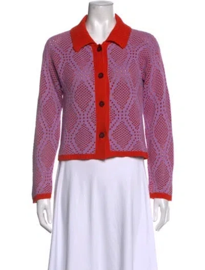 Pre-owned Ciao Lucia Patterned Sweater In Purple