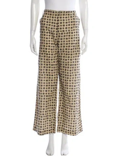 Pre-owned Ciao Lucia Patterned Wide Leg Pants In Neutral