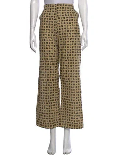 Pre-owned Ciao Lucia Patterned Wide Leg Pants In Neutrals
