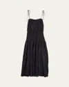 Ciao Lucia Petra Sleeveless Lace-trim Midi Dress In Black