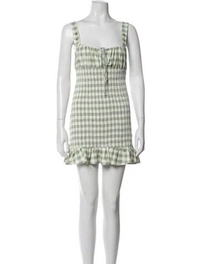 Pre-owned Ciao Lucia Plaid Print Mini Dress In Multi