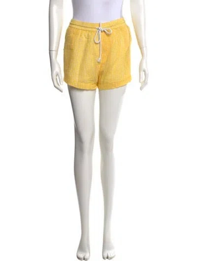 Pre-owned Ciao Lucia Plaid Print Mini Shorts In White