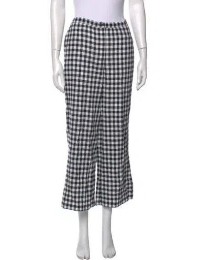 Pre-owned Ciao Lucia Plaid Print Straight Leg Pants In Multicolor