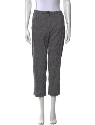 Pre-owned Ciao Lucia Plaid Print Straight Leg Pants In White