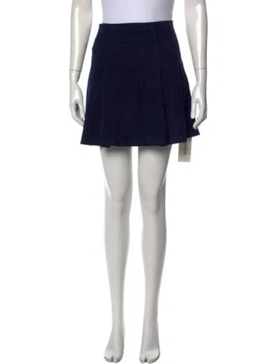 Pre-owned Ciao Lucia Pleated Accents Mini Skirt In Blue