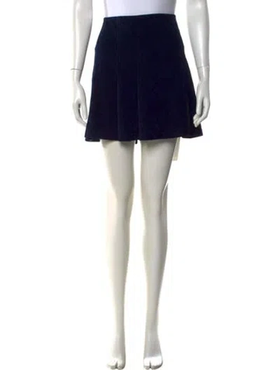Pre-owned Ciao Lucia Pleated Accents Mini Skirt In Blue