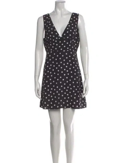 Pre-owned Ciao Lucia Polka Dot Print Mini Dress In Black