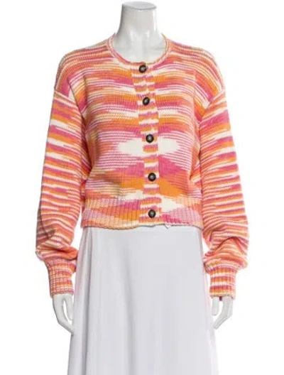 Pre-owned Ciao Lucia Printed Crew Neck Sweater In Pink