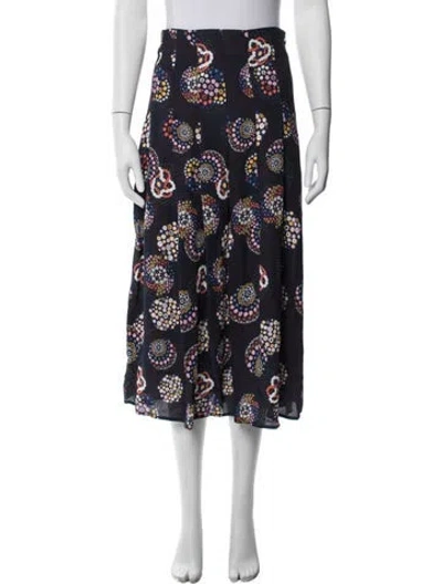 Pre-owned Ciao Lucia Printed Long Skirt In Blue