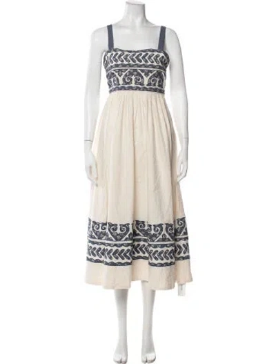 Pre-owned Ciao Lucia Printed Midi Length Dress In Neutrals