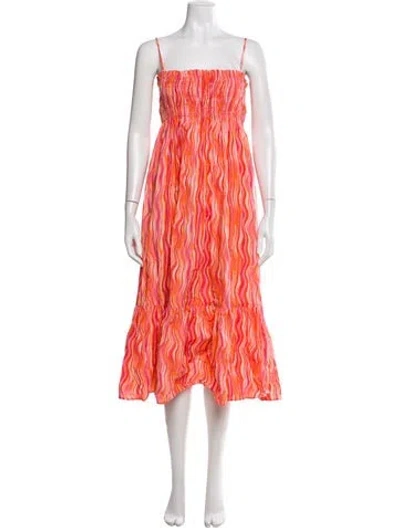 Pre-owned Ciao Lucia Printed Midi Length Dress In Pink