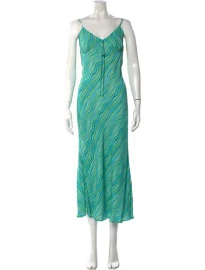 Pre-owned Ciao Lucia Printed Midi Length Dress W/ Tags In Multi
