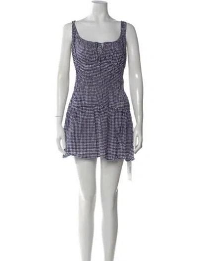 Pre-owned Ciao Lucia Printed Mini Dress In Blue