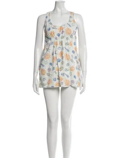 Pre-owned Ciao Lucia Printed Mini Dress In White