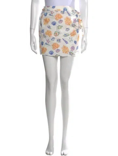 Pre-owned Ciao Lucia Printed Mini Skirt In Blue