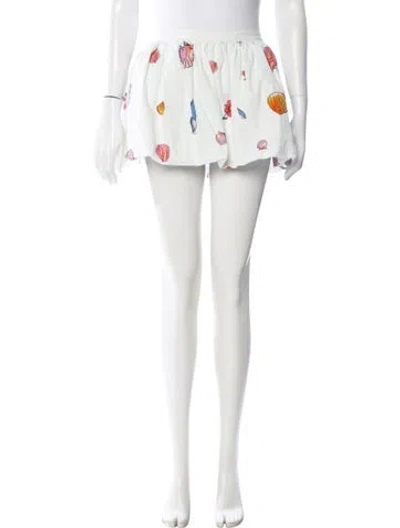 Pre-owned Ciao Lucia Printed Mini Skirt In White