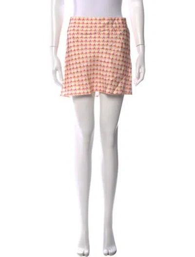 Pre-owned Ciao Lucia Printed Mini Skirt In White