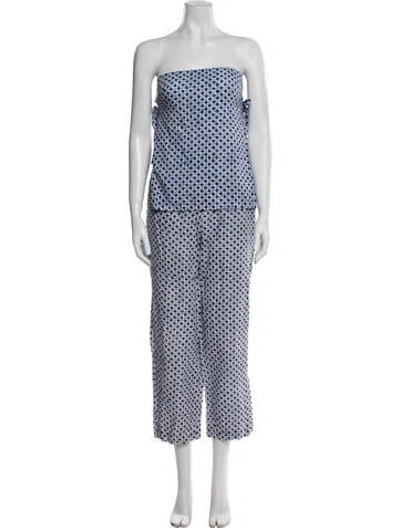 Pre-owned Ciao Lucia Printed Pant Set In White
