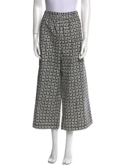 Pre-owned Ciao Lucia Printed Wide Leg Pants In Black