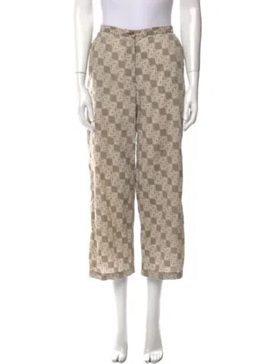 Pre-owned Ciao Lucia Printed Wide Leg Pants In Neutral