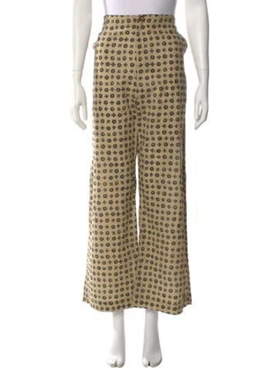 Pre-owned Ciao Lucia Printed Wide Leg Pants In Neutral