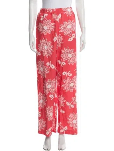 Pre-owned Ciao Lucia Printed Wide Leg Pants In Red