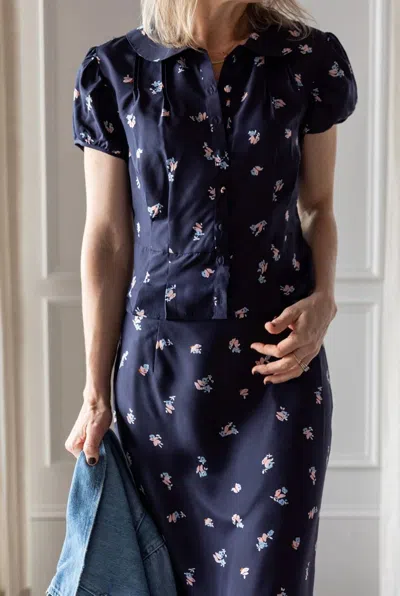 Ciao Lucia Puff Sleeve Yvonne Top In Blue