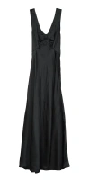 Ciao Lucia Reine Satin Maxi Dress In Black